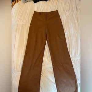 Faux leather trouser